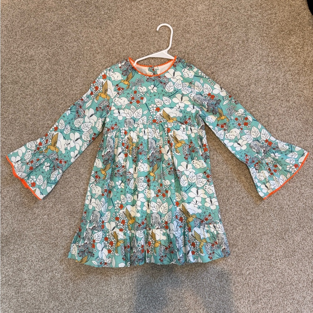 Coco Au Lait Floral Hummingbird Dress Sz 10